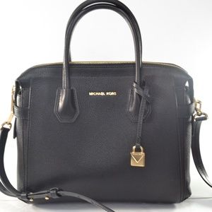 Michael Kors Mercer Belt Pebble Leather Black